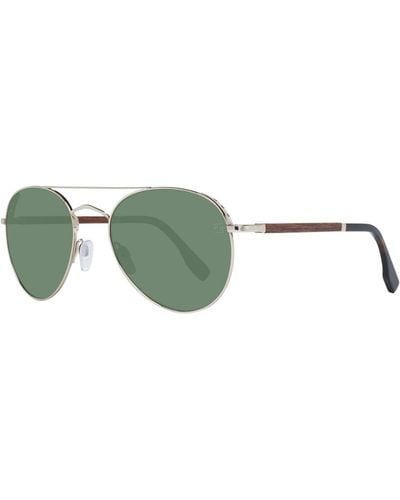 Zegna Sunglasses Zc0002 56 28n Titanium - Groen