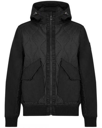 Belstaff Limiter Black Hooded Jacket - Zwart