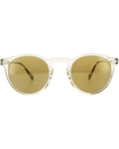 Oliver Peoples Sunglasses Gregory Peck 5217 1485W4 Honey Dark Mirror - Brown