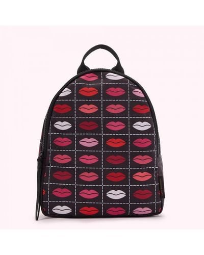 Lulu Guinness Lip Grid Sadie Backpack - Red