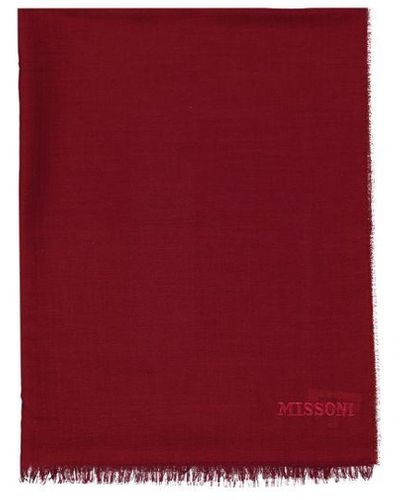 Missoni Cashmere Logo Scarf - Red