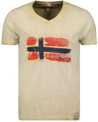 GEOGRAPHICAL NORWAY Short Sleeve T-Shirt Sw1561Hgn - White