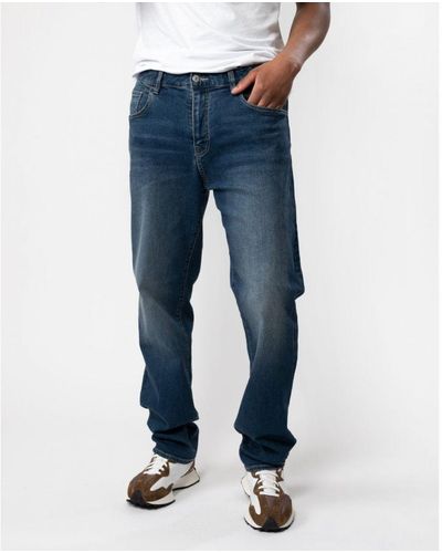 Armani Exchange Logo Pocket Faded Jeans - Blue