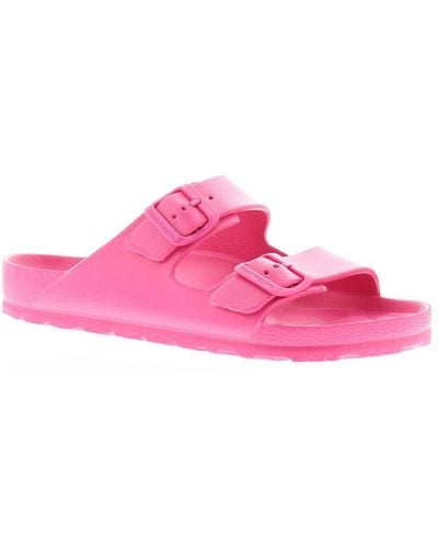 Hush Puppies Sandals Flat Lorna Slip On Fuschia - Pink