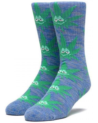 Huf Navy 'green Buddy' Socks Cotton/polyester