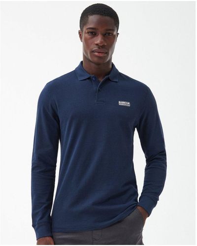 Barbour Essential Long Sleeve Polo - Blue