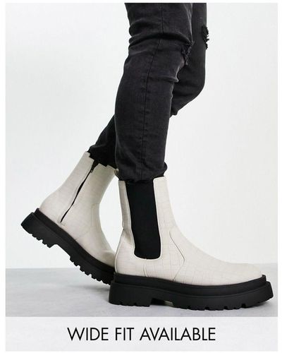 ASOS Chunky Sole Chelsea Boot - White