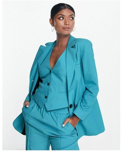 ASOS Slim Straight Suit Blazer - Blue