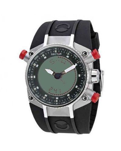 Sector : Compass Chrono Watch Rubber - Black