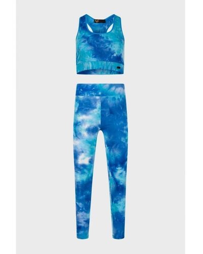 19V69 Italia by Versace Leggings And Top Demy Polyamide - Blue
