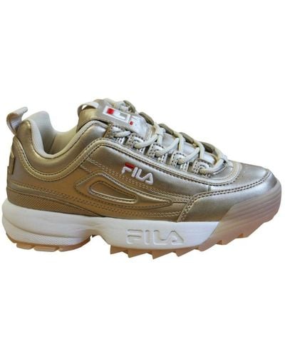 Fila Disruptor Trainers Patent Leather - Grey