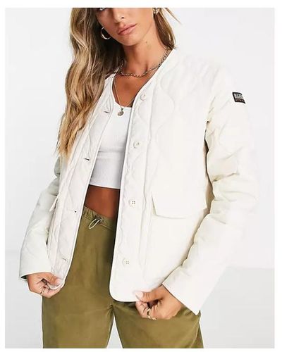 Napapijri A-weather Quilted Liner Jacket In Off White