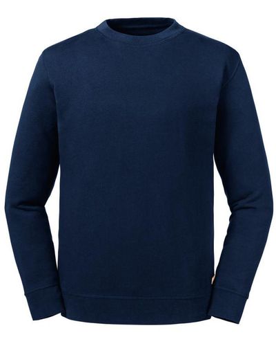 Russell Adult Reversible Organic Sweatshirt (French) Cotton - Blue