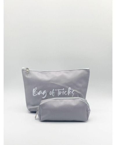 SVNX 'Bag Of Tricks' Toiletry Bag 2 Pack - Grey
