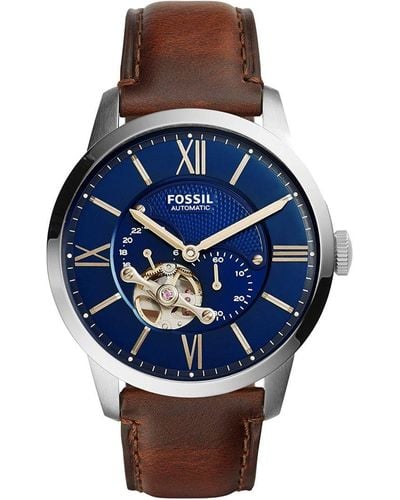 Fossil Townsman Watch Me3110 Leather - Blue