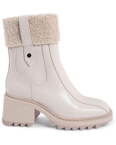 19V69 Italia by Versace Ankle Boot Synthetic Leather - Natural