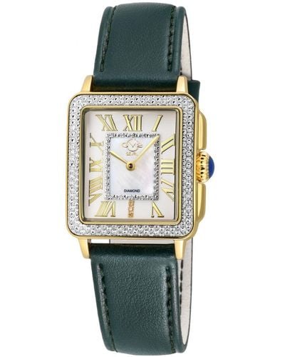Gv2 Padova 12305-V5 Vegan Leather Swiss Quartz Watch - Green