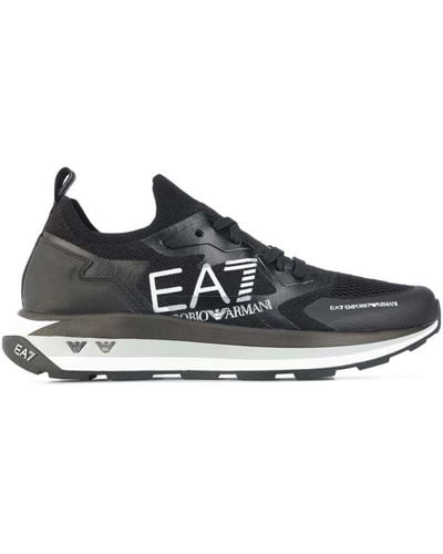 EA7 Emporio Armani B&w Altura Sneakers Voor , Zwart