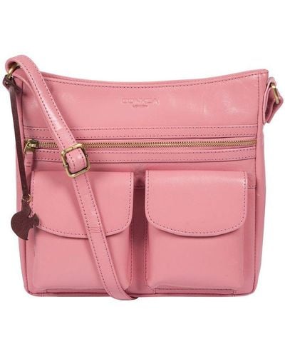 Conkca London 'bon' Blush Leather Cross Body Bag - Pink