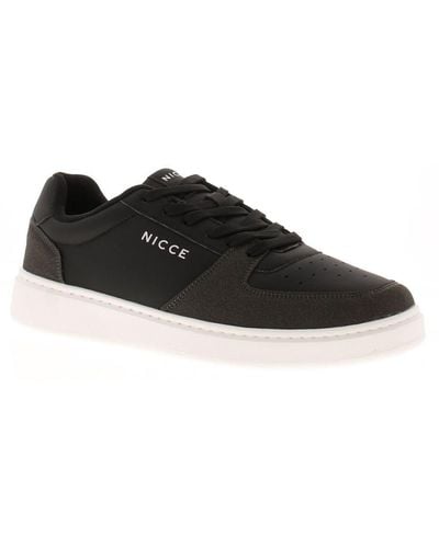 Nicce London Skate Shoes Trainers Force Lace Up - Black