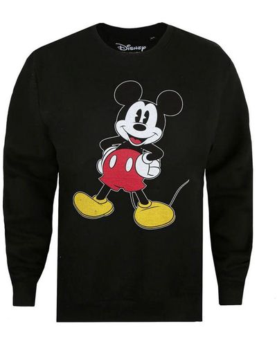 Disney Ladies Mickey Mouse Sweatshirt () - Black