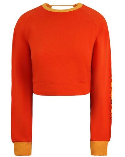 PUMA X Rihanna Fenty Laced Sweatshirt Orange Pullover 577290 03 Cotton - Red