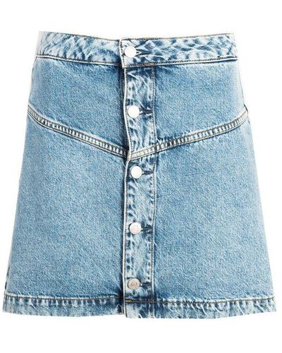 Calvin Klein Rok High Rise Vrouw Blauw