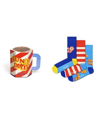 Happy Socks 3 Pack Father Of The Year Gift Set - Blue