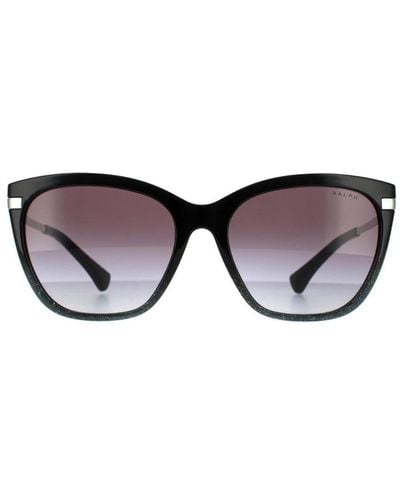 Ralph Lauren By Butterfly Shiny Gradient Glitter Sunglasses - Brown