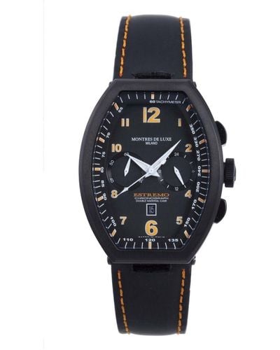 Montres De Luxe Watch Leather - Blue