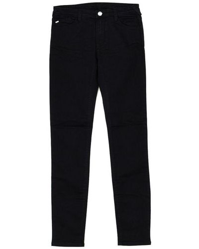 Armani S Long Stretch Denim Trousers 3y5j28-5dxiz Cotton - Black