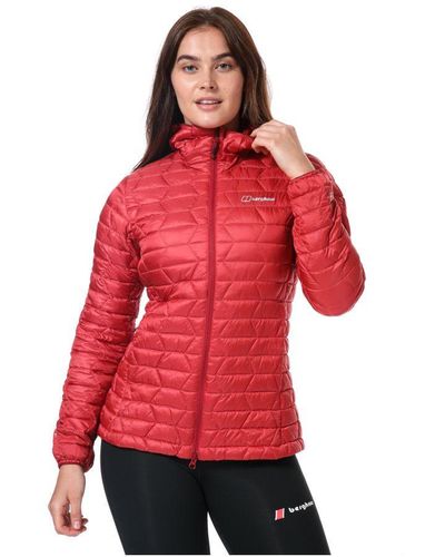 Berghaus Womenss Cuillin Insulated Hooded Jacket - Red