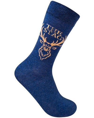 Urban Eccentric Stag Do Socks - Blue
