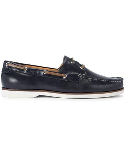 KG by Kurt Geiger Leather Venice Boat Shoes Leather - Blue