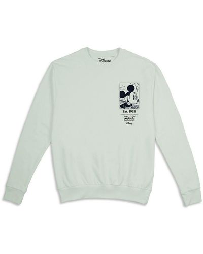 Disney Comic Book Mickey Retro Sweatshirt - White