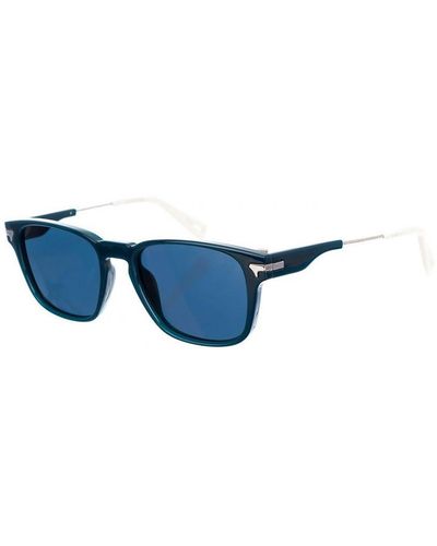 G-Star RAW Gs646S Rectangular Shaped Acetate Sunglasses - Blue