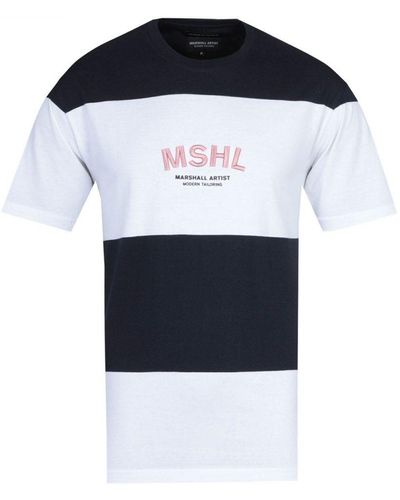Marshall Artist Mercer Marineblauw-witgestreept T-shirt