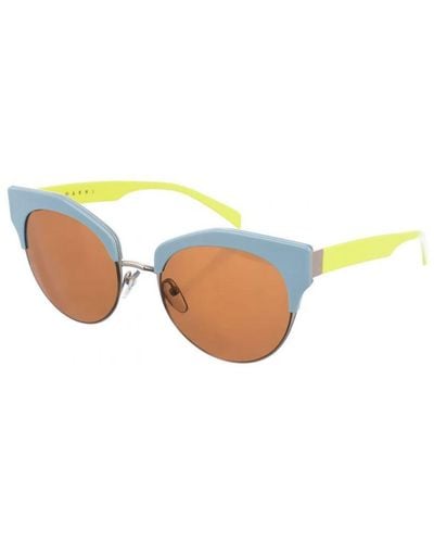 Marni Me635S Oval-Shaped Acetate Sunglasses - Yellow