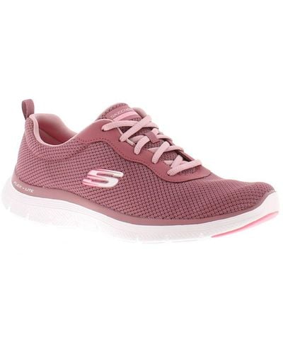 Skechers Trainers Flex Appeal 4 0 Lace Up Mauve - Pink
