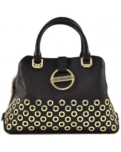 Moschino Love Handbag With Zip Fastening - Black