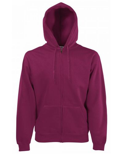 Fruit Of The Loom Premium 70/30 Hooded Zip-Up Sweatshirt / Hoodie () - Purple