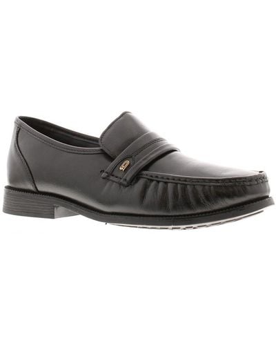 Business Class Shoes Smart Graham Leather Leather (Archived) - Black