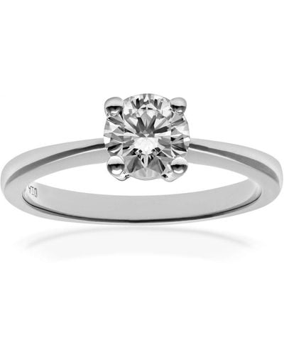 DIAMANT L'ÉTERNEL Verlovingsring, 18kt Witgoud Ij/i Ronde Briljant Gecertificeerde Diamanten Ring, 0,75 Ct Diamantgewicht