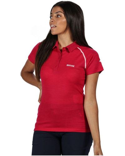 Regatta Kalter Moisture Wicking Active Polo Shirt - Red
