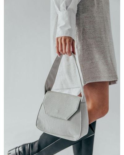 SVNX Corduroy Shoulder Bag Cotton - Grey