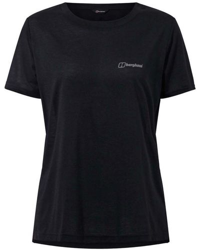 Berghaus Womenss Relaxed Tech Super Stretch T-Shirt - Black