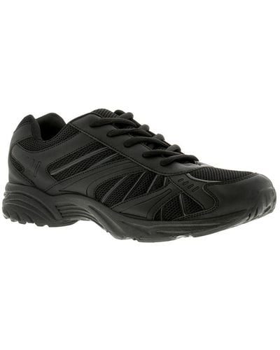 FOCUS BY SHANI Trainers Speed Lace Up Black Textile