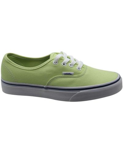 Vans Off The Wall Low Authentic Lime Lace Up Trainers Zukfsn B83C - Green