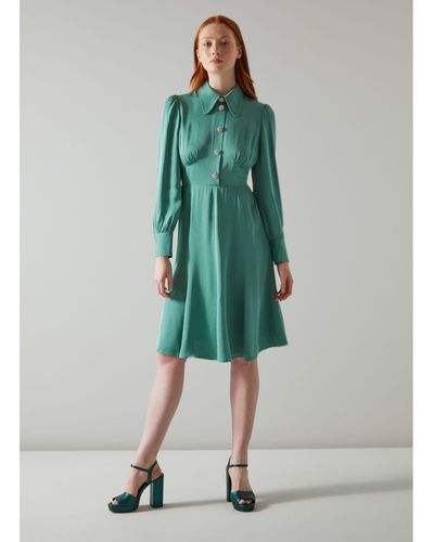 LK Bennett Mira Dress, Sage - Green