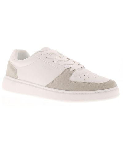 Nicce London Skate Shoes Trainers Force Lace Up - White